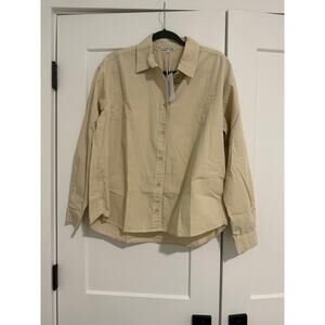 $225 New Cotton Citizen Tan Button down Shirt - Small